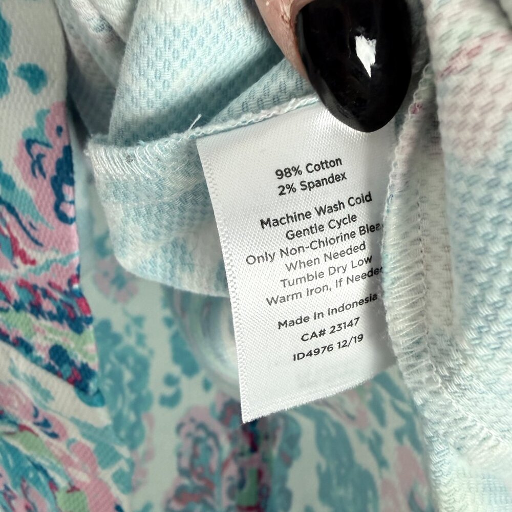 Talbots Petite Fresco Paisley Sheath Dress Sleeveless Blue Size 2P 2 Petite EUC - Picture 6 of 10